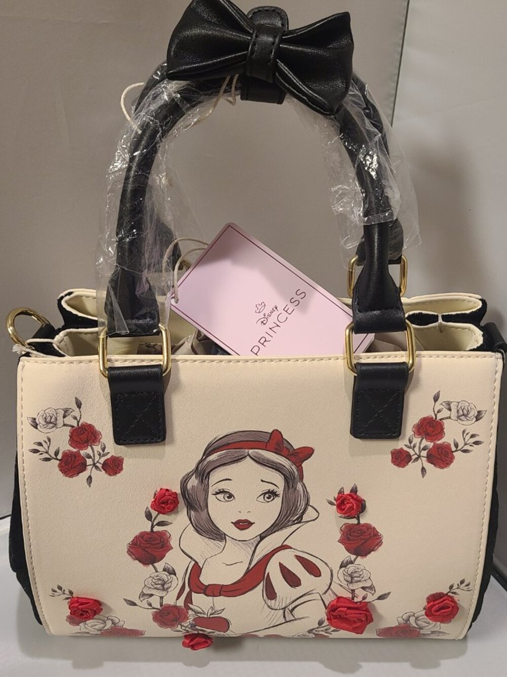 NWT Loungefly Snow White Roses Tote Crossbody Bag - Picture 10 of 10